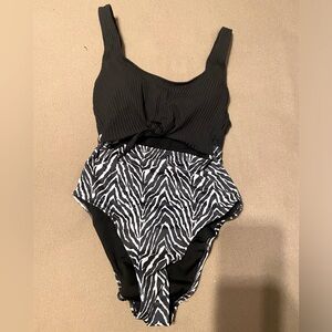 One Piece Zebra Swimwear